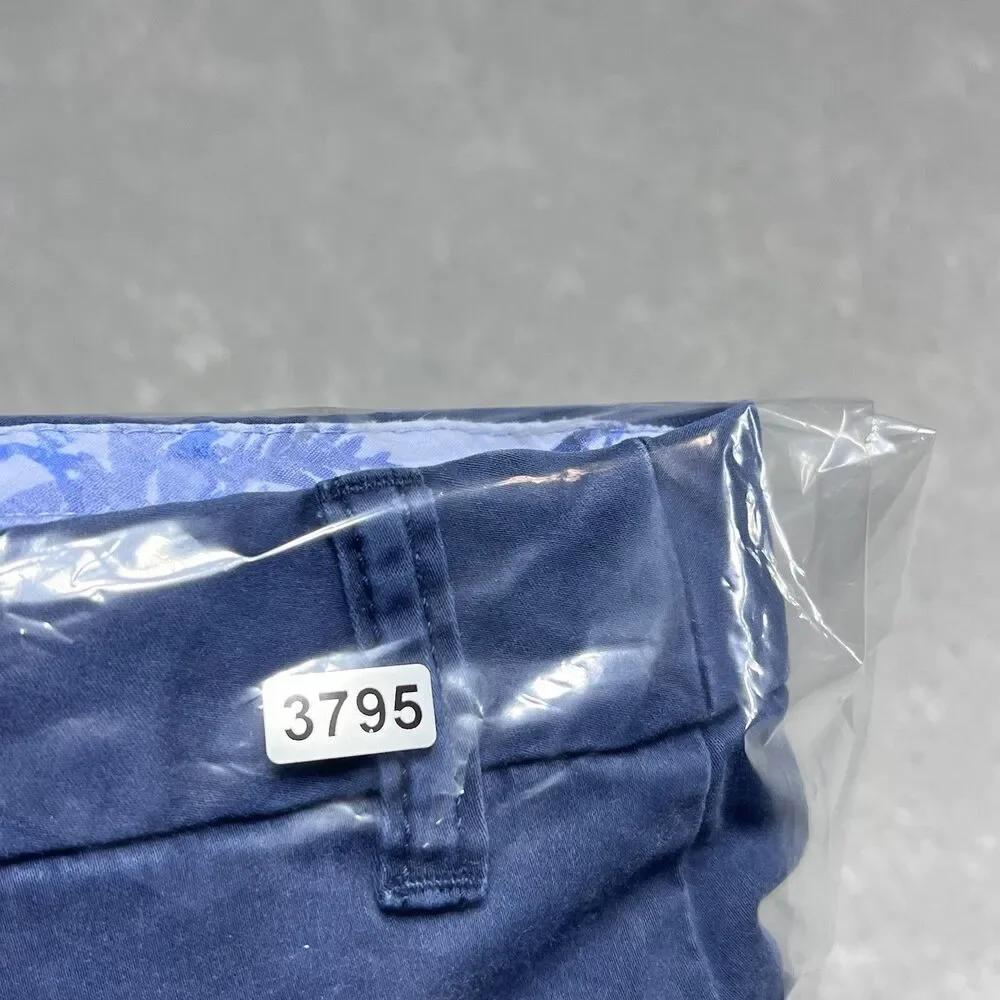 Tommy Bahama Pants Mens SZ 40 Blue Cotton Tencel Stretch Flat Front Chino Pants